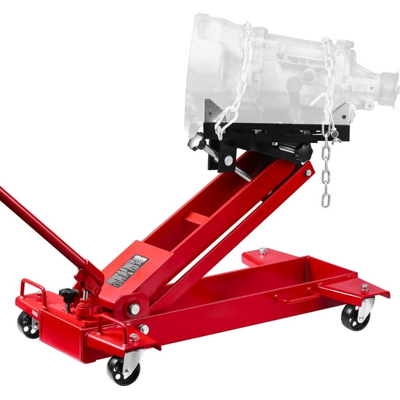 VEVOR Low Profile Floor Jack, 2200 lbs / 1 Ton Lifting Capacity Telescoping Transmission Floor Jack, 7.28-27.6 in Lifting Height, Flexible 360° Swivel wheels, Heavy-Duty Lift Hoist for Garage/Shop