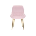 thumbnail image 3 of Porthos Home Dayo Set Of 2 Velvet Dining Chairs With Low Back, Shallow Scoop Seat And Golden Chrome Legs (Armless Design Is Suitable For Small Kitchens And Dining Areas), 3 of 7