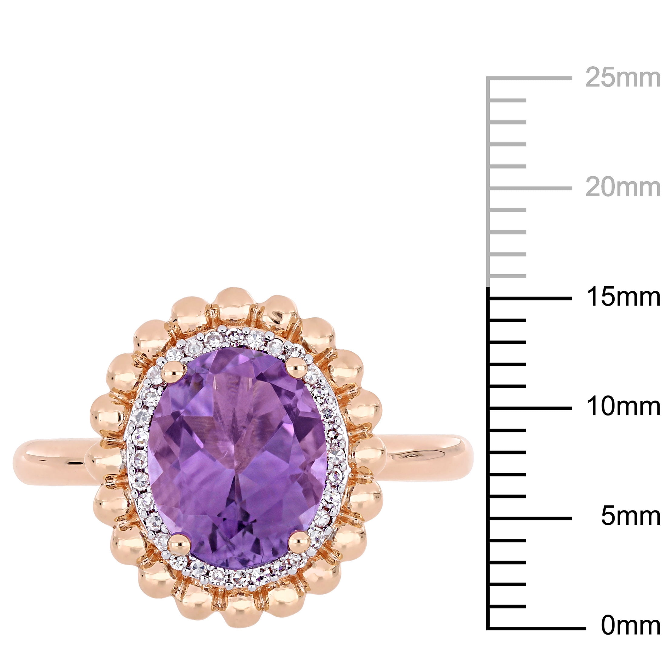 Everly Women's Amethyst 14k Rose Gold Ring
