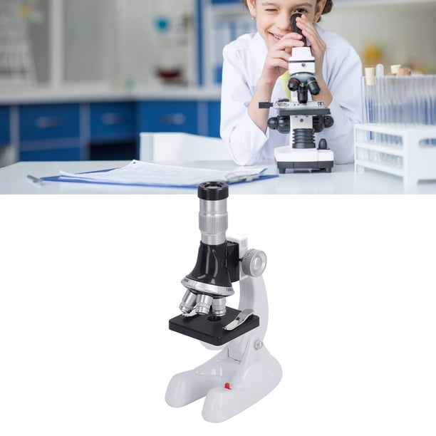Microscopio Educativo, ángulo Ajustable Claro E Intuitivo Kit De Microscopio Para Niños De Fácil Operación 100X 600X 1200X Multiusos Para Enseñanza De Experimentos