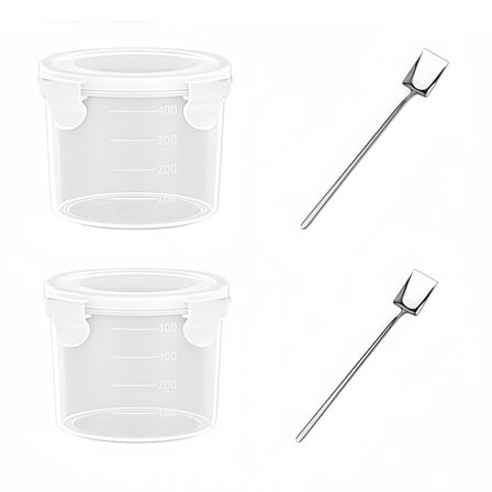 4-Piece Set  Cat Food Storage Container With Airtight Seal Round Design For Pet Freshness