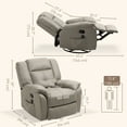 thumbnail image 3 of HOMCOM Fauteuil Inclinable de Salon avec Massage par Vibration à 8 Points, Gris, 3 of 10