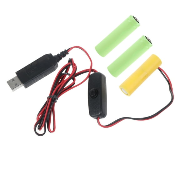 1 Set AA Battery Eliminators Cable Cord with Switches for 4.5V Powered LED Light