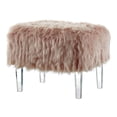 thumbnail image 4 of Andral Upholstered Fabric Ottoman, Pink, 4 of 6