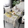 thumbnail image 6 of Yellow Tulip Table Cloth, Waterproof Tablecloth for Rectangle Tables, Vintage Spring Floral Retro Art Butterfly Wooden Reusable Washable Fabric Table Cover for Restaurant Kitchen Dining 54"x108", 6 of 9