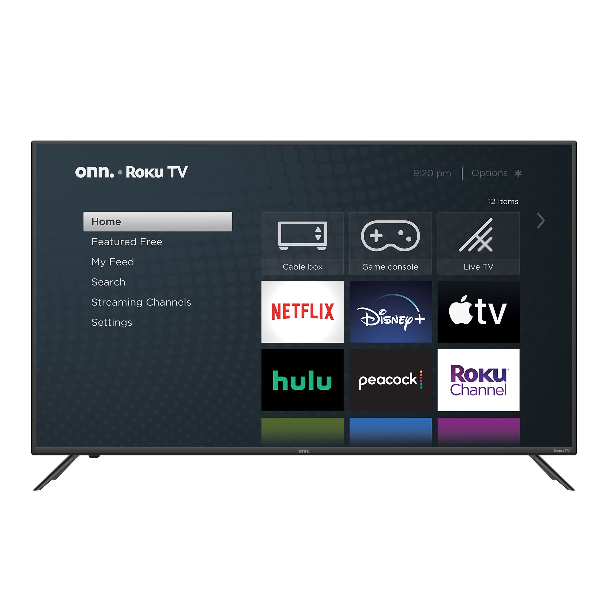 onn. 55� Class 4K UHD (2160P) LED Roku 