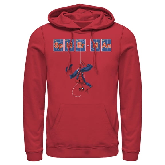 Men's Marvel Spider-Man Periodic Table Logo Pull Over Hoodie