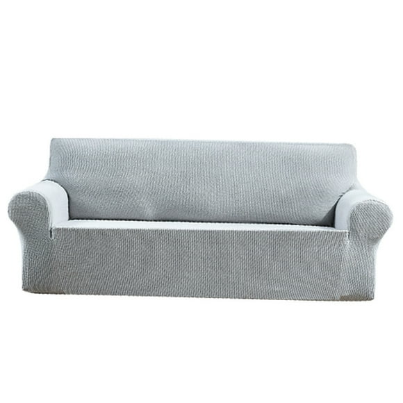 Stretch Sofa Slipcover Elastic Couch Cover Washable Furniture Protector for Kids Pets, Silver Gray