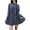 Gray, variant on Women's Button-Down Tiered Denim Shirt Dress- Large ,Blue
