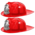 thumbnail image 2 of ColoMX Sombrero de bombero para niños, casco de bombero para Cosplay, accesorio de disfraz de bombero, sombrero de plástico, 2 uds., 2 of 8