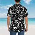 thumbnail image 3 of Lsque Hand Drawn Snake pattern Hawaiian Shirt for Men, Unisex Summer Beach Casual Short Sleeve Button Down Shirts-, 3 of 9