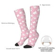 thumbnail image 4 of Vsdgher Pink Cartoon Bear Knee Socks, High Socks Long Stretchy Sock Women Knee High Stocking, Long Socks for Women, 4 of 6