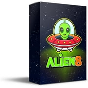 Alien8 - Fun Card Game for Kids, Tweens & Families. Excellent Way to Practice Basic Math While Having Fun! Be The Last Standing Astronaut and Defeat The Alien Race | 2-4 Players | Ages 7 