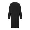 thumbnail image 5 of THDHVS Tshirts Shirts for Women,Womens Tops Long Sleeve,Women Solid Color Round Neck Pullover with Long Sleeve andIrregular Hem for Halloween Themed Wear andDaily Casual Style Black XL, 5 of 6