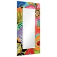 thumbnail image 4 of "Secret Garden Floral II" 72"x36" Rectangular Beveled Leaner Mirror on Free Floating Reverse Printed Tempered Art Glass, 4 of 12