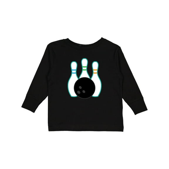 Inktastic Bowling Team Bowler Boys or Girls Long Sleeve Toddler T-Shirt