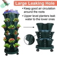 thumbnail image 4 of 2 Pack 6 Tier Green Stackable Strawberry Planter Garden Tower for Vegetables Flowers Herbs Succulents Vertical Oasis Grow Your Own, 4 of 7