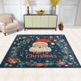 thumbnail image 2 of Yayeee Area Rugs for Living Room 5.2'x4' Non Slip Washable Bedroom Floor Carpet, Blue Christmas Santa, 2 of 6