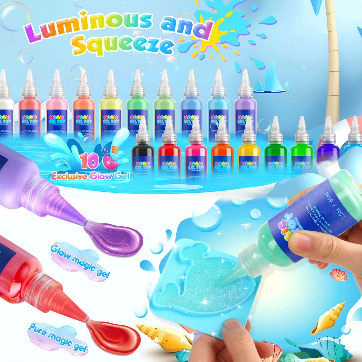 Huge Wave Kids Mould Model Toys Set, Gift for Girls Age 3 4 5 6+ Years, 47PCS Model Set for Toddler Girls Christmas Birthday Gift