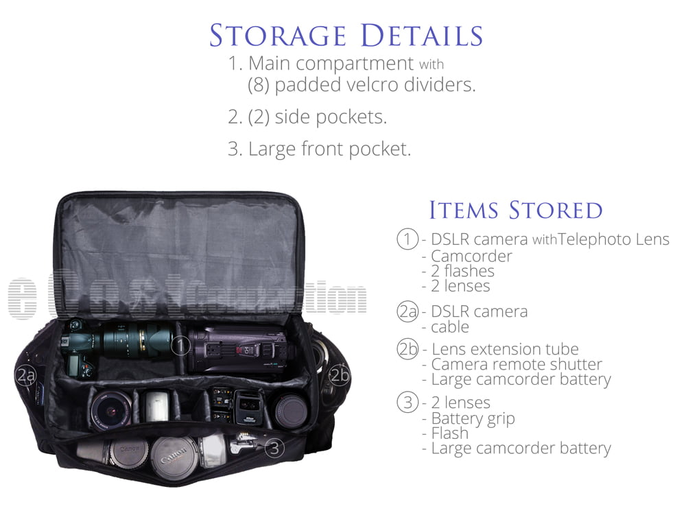 Topixdeals Vintage Camera Bag, Dslr Shoulder Camera Bag with Removable Inserts, Waterproof Shockproof Camera Case for Canon, Nikon, Sony, Pentax