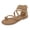 3Khaki, variant on Mostsola Gladiator Sandals for Women Summer Flats Casual Zip up Ankle Strap Walking Beach Shoes