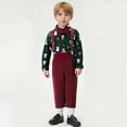 thumbnail image 1 of Conjunto de manga larga con cuello vuelto para recién nacidos, ropa de invierno para niños, conjunto de pantalones con tirantes de manga larga, conjunto navideño para niños, 1 of 7