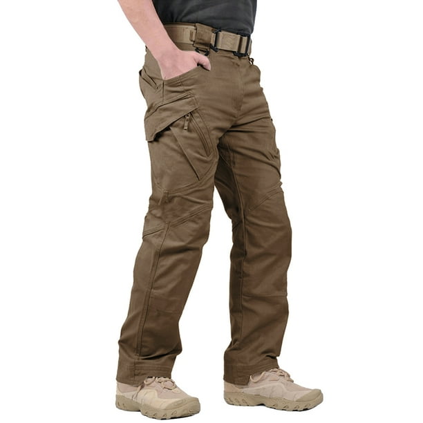 FEDTOSING Relaxed Work Cargo Pants Tactical Mens Pant Brown,Size 34×30 ...