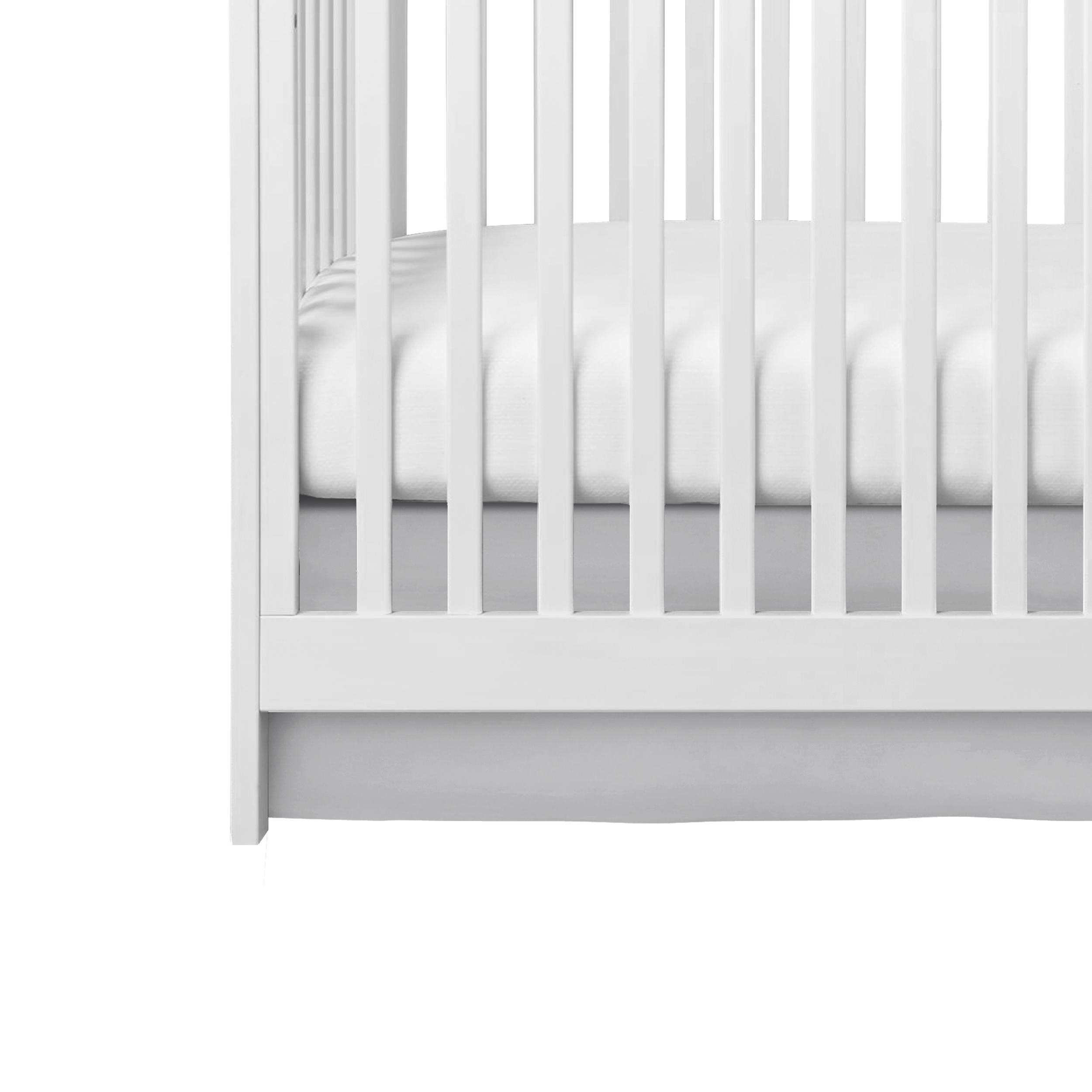 Gray Crib Skirt, Crib Skirt  for Baby Bed, Crib Skirt  for Nursery  Room Decor