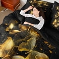 thumbnail image 4 of Castle Fairy Flying Butterflies 7-Piece Twin Bedding Sets for Women Men Teens,Golden Glitter Bedding Comforter Set,Sparkling Sequin Breathable Sheet Sets,Super Cozy Room Decor, 4 of 8