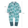 thumbnail image 3 of Baby Jumpsuit Footless Zipper Simple Infant Romper Long Sleeve Bodysuit for Baby, 3 of 9