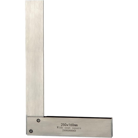 Machinist Square Precision Engineer Wide Seat Square 90 Right Angle Ground Hardened Steel Angle Ruler 9.8 x 6.3 Inch