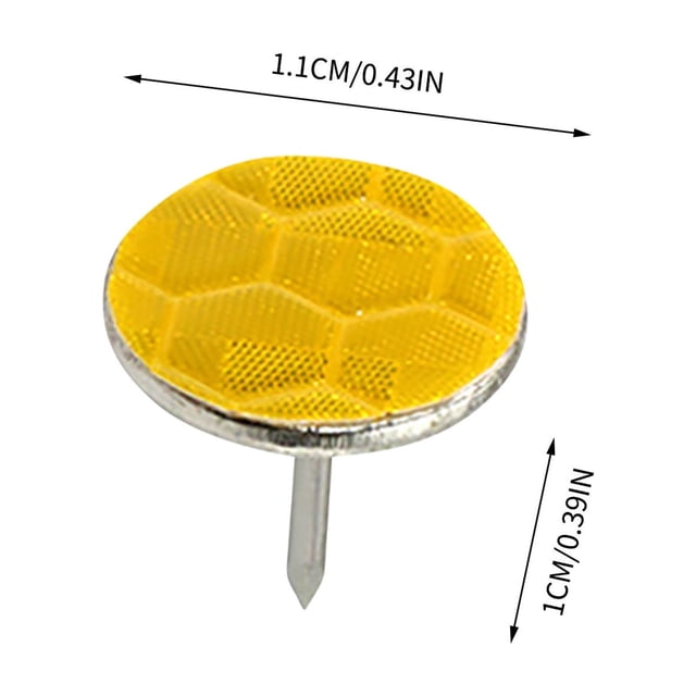 Outdoor Reflective Flat Head Nails at Night Multi-Specification Five-Color Optional Round Nails Fixed by Field Night Marks