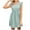 Mint Green womens dresses, variant on Summer Saving Wycnly Womens Dresses Beach Casual Ruffle Sleeve Elastic Waist Swing A Line Short Dresses Summer Solid V-Neck Short Sleeve Formal Mini Dress Mint Green l