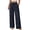 Navy, variant on Wide Leg Pants for Women High Waisted Drawstring Pleated Trousers Pants Summer Casual Work Pants with Pockets