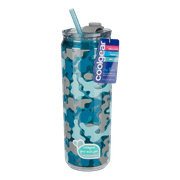 COOL GEAR 3-Pack 22 oz Modern Tumbler with Reusable Straw | Dishwasher Safe, Cup Holder Friendly, Spillproof, Double-Wall Insulated | Printed Pack