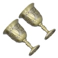 thumbnail image 4 of Copa de vino 2 copas de vino exquisita copa de vino vintage copa de vino de metal compacta y ligera Jadeshay A, 4 of 8