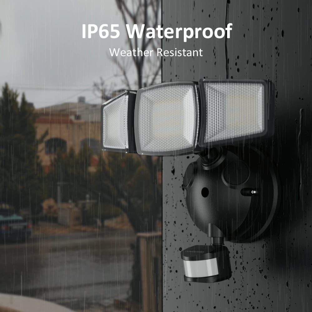 Novostella Smart LED Motion Sensor Flood Light 40W 4000LM, 5000K Dimmable, IP65 Waterproof