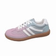 thumbnail image 3 of Women's Fashionable Lace Up Low Top Casual Flat Sneakers, Comfortable Sports Walking Shoes for Daily Wear, Female Round Toe Shoes, 3 of 6