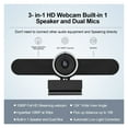 thumbnail image 2 of Caméra Web USB 1080P 124° Grand Angle avec Microphone et Haut-Parleur pour Télévision Intelligente PC Diffusion, 2 of 5