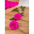 thumbnail image 4 of Artificial Flowers Red Roses Scheam 25Pcs Real Looking Fake Flowers Foam Roses w/Twig DIY Wedding Bouquets Centerpieces Baby Shower Party Home Decorations(Rose Red), 4 of 5