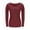 Wine, variant on Olyvenn Women’s Cotton Knitted Notch V Neck Long Sleeve Fall Winter Ribbed Pullover T-Shirts Slim Fitted tops Black M