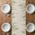 thumbnail image 4 of Table Runner 72 Inches Long for Kitchen Dining, Watercolor Floral Dresser Scarf Farmhouse, Dining Table Decorations for Wedding/Parties, Spring Leaves Flowers Botanical Beige 14 x 72 In, 4 of 8
