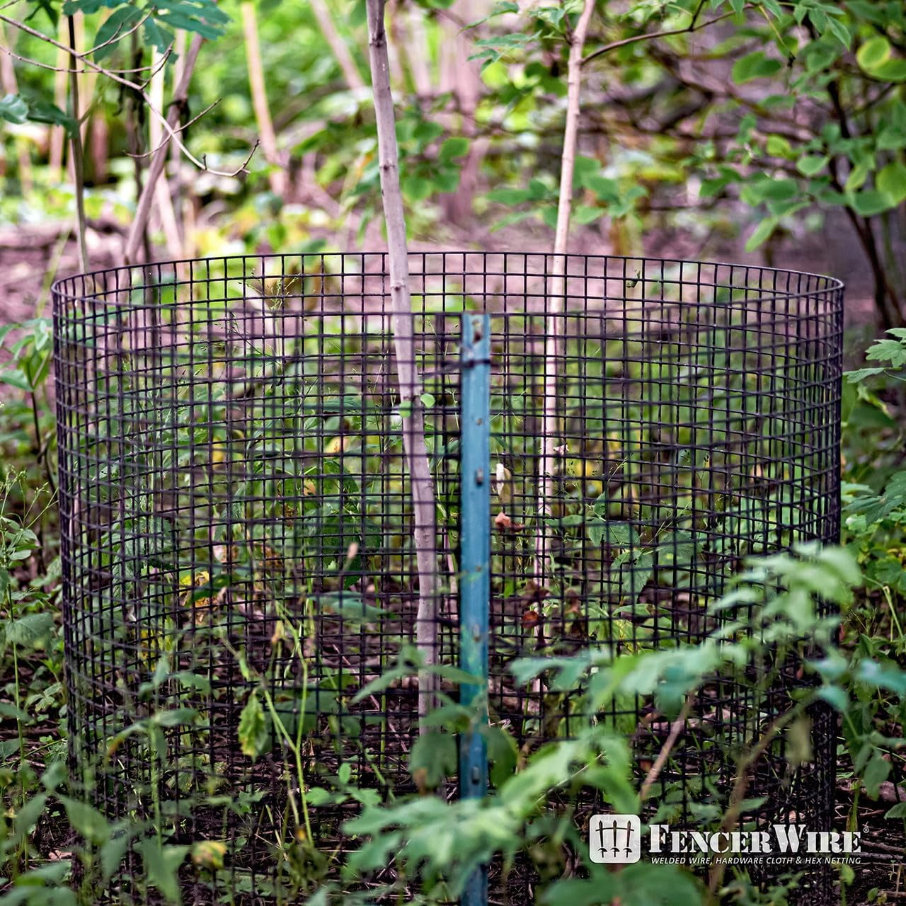 Fencer Wire Vinyl Coated 19 Gauge Welded Fence Wire Roll, Mesh Size 1/2-Inch x 1/2-Inch, Black Garden Fencing Wire Grid Hardware Cloth, Poultry Chicken Fence Rolls, Multiple Use for Home Improvement