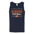 thumbnail image 2 of Wild Bobby Denver DEN Hometown City Football Fan Pride Sports Men's Graphic Tank Top, Navy, Small, 2 of 6