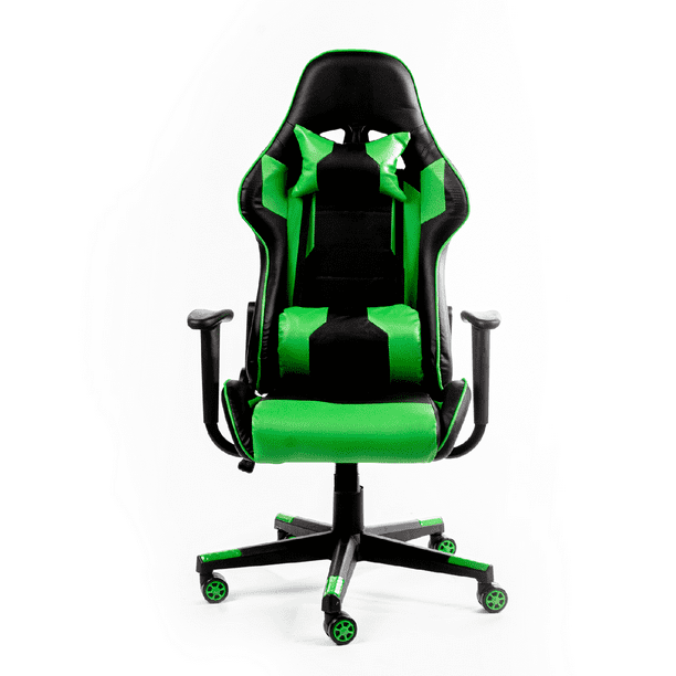 Silla Gamer Urban Design Ergonómica Reclinable Comodidad Verde