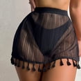 thumbnail image 5 of Conairie Women Swimsuit Cover Up Skirt Loose Mesh Sheer Beach Wraps Summer Short Coverups Vacation Outfits Black M, 5 of 6