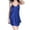 Blue, variant on BadPiggies Womens Satin Silk Nightdress V Neck Adjustable Spaghetti Shoulder Straps Lingerie Babydoll Sleepwear (L, Red)