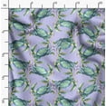 thumbnail image 2 of Soimoi Blue polyester Crepe Fabric Crabs Ocean Print Fabric by Yard 42 Inch Wide, 2 of 6