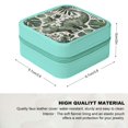 thumbnail image 2 of Autua Dinosaur Leaves Flower Jewelry Box Small Jewelry Organizer for Women Necklace Ring Earring Travel Case Compact Size Zipper Storage Box Green, 2 of 5