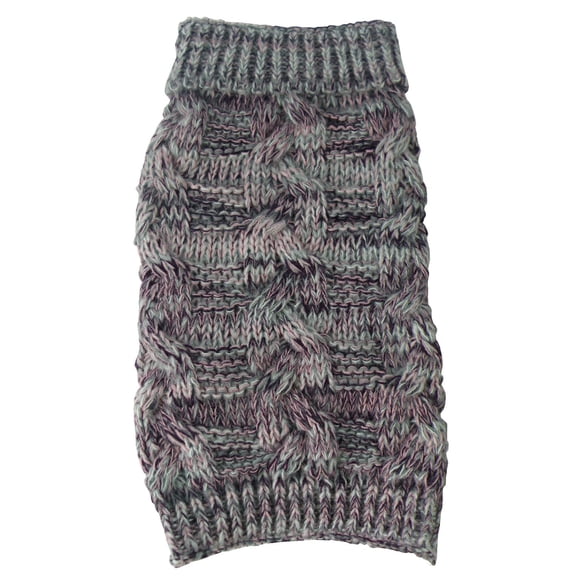 Royal Bark Heavy Cable Knitted Designer Fashion Dog Sweater